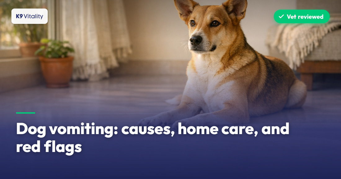 Dog vomiting: causes, home care, and red flags