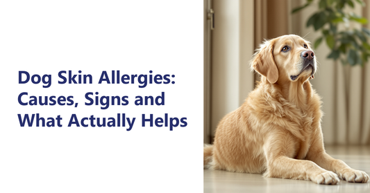 Dog skin allergies - golden Labrador resting in an Indian home | K9 Vitality
