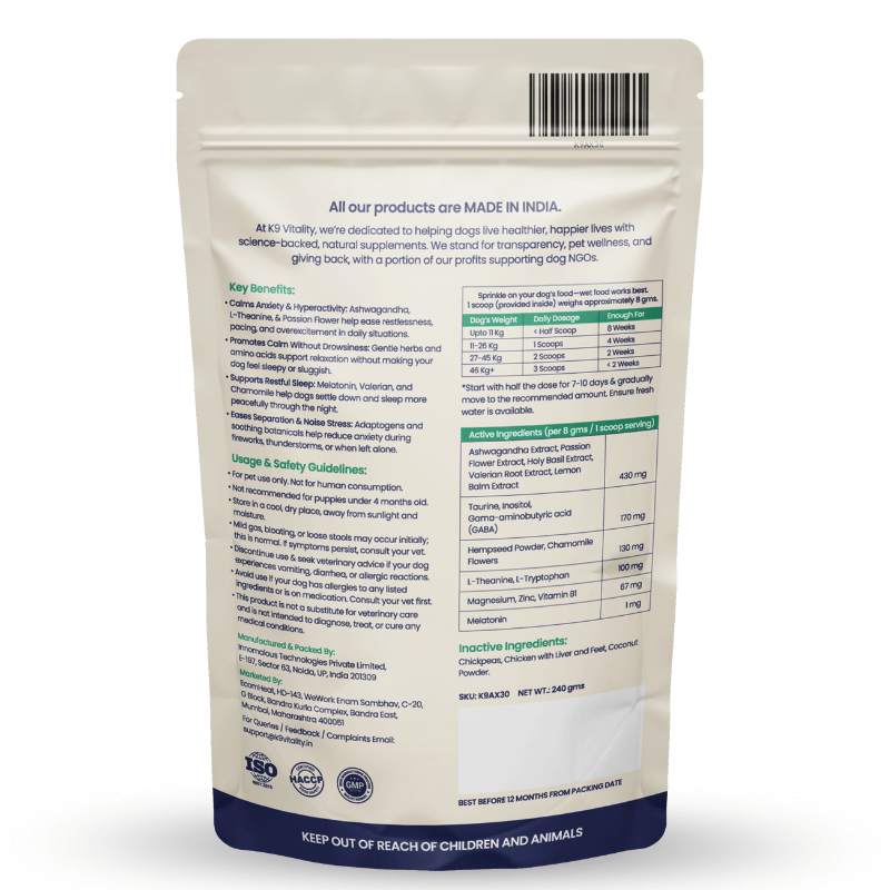 Calming & Anxiety Support Supplement for Dogs
