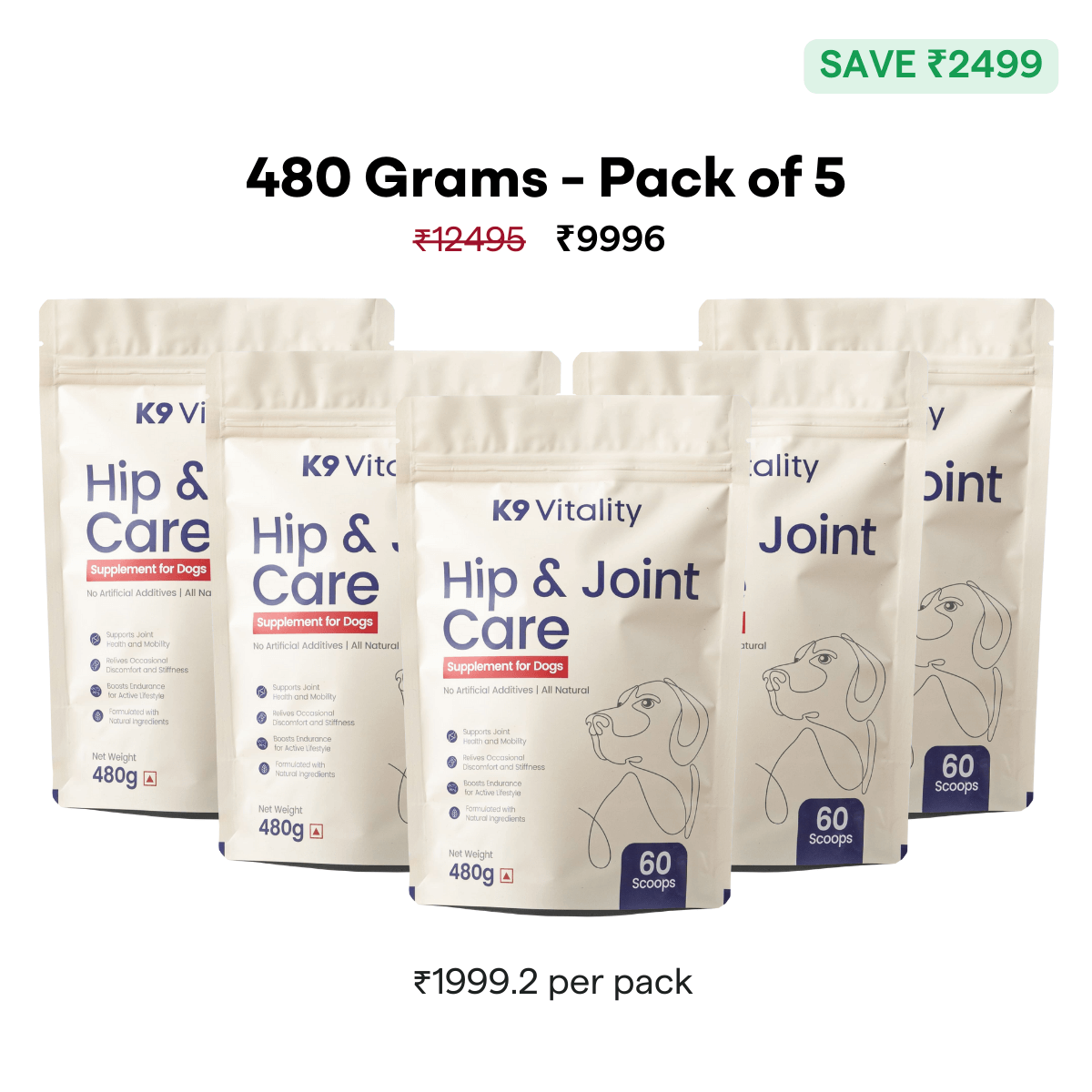 [Ultimate Saver Pack] Hip & Joint Care Supplement For Dogs - 480 grams