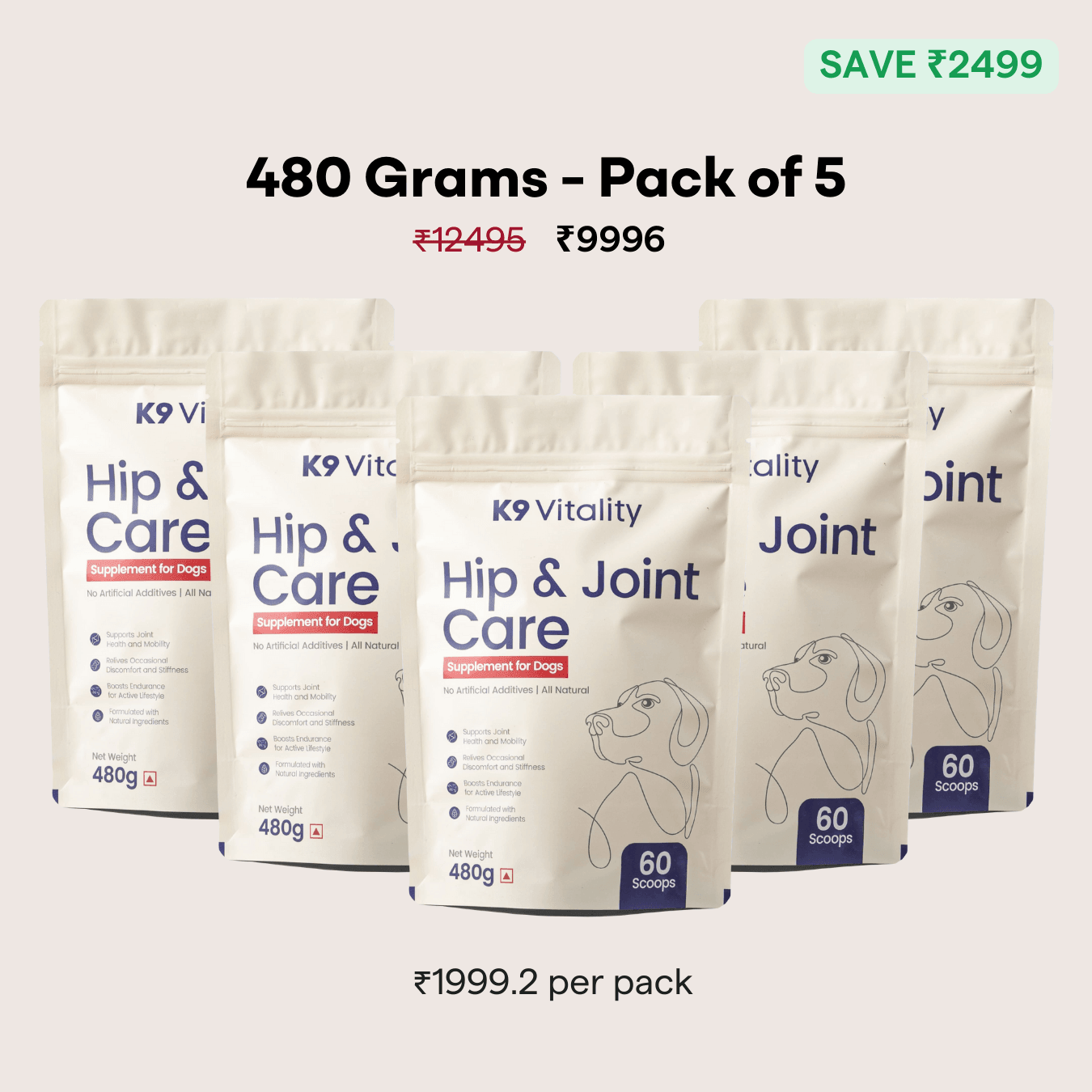 [Ultimate Saver Pack] Hip & Joint Care Supplement For Dogs - 480 grams