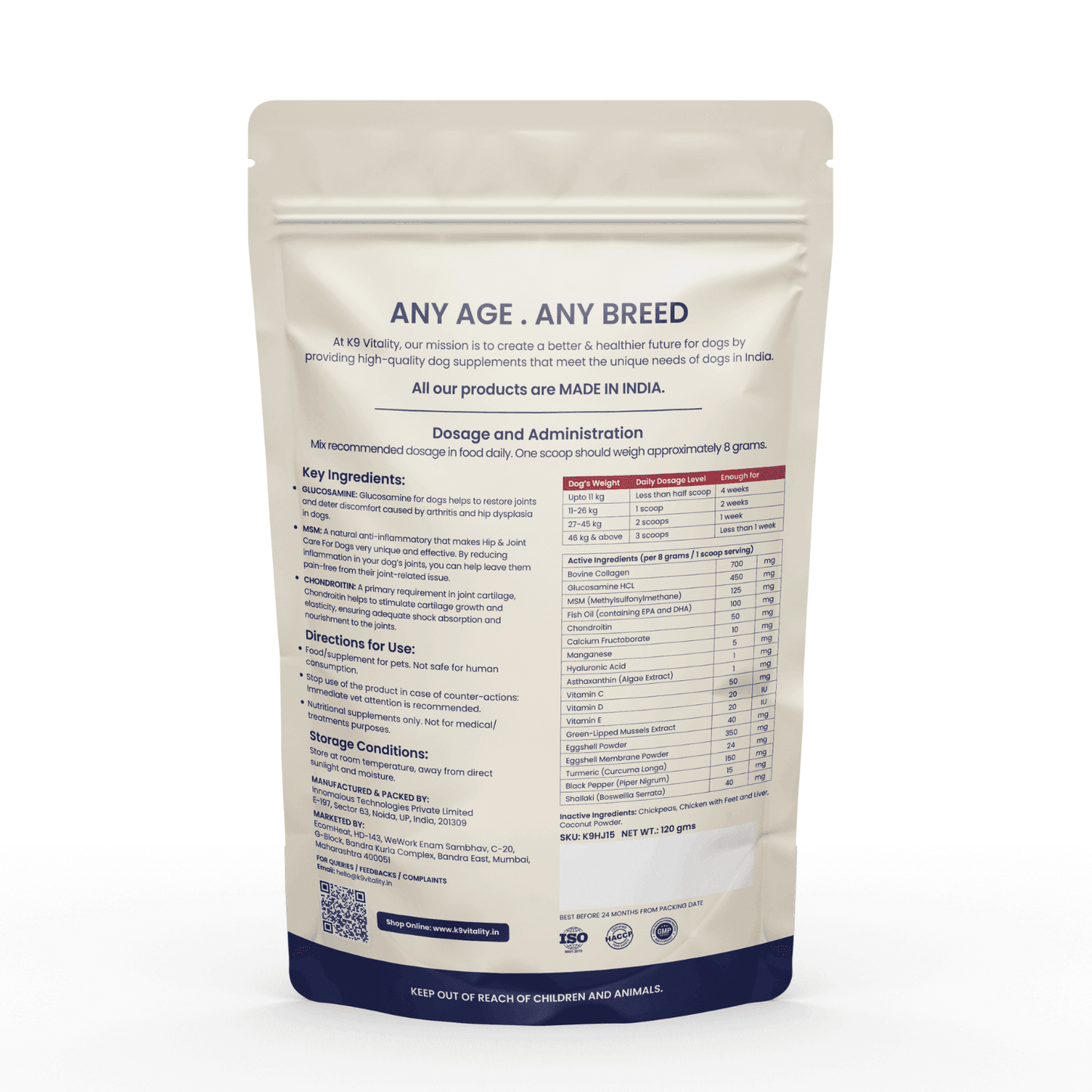 [Ultimate Saver Pack] Hip & Joint Care Supplement For Dogs - 480 grams