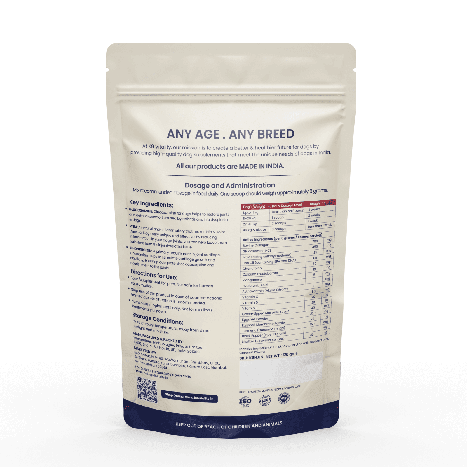 [Ultimate Saver Pack] Hip & Joint Care Supplement For Dogs - 480 grams