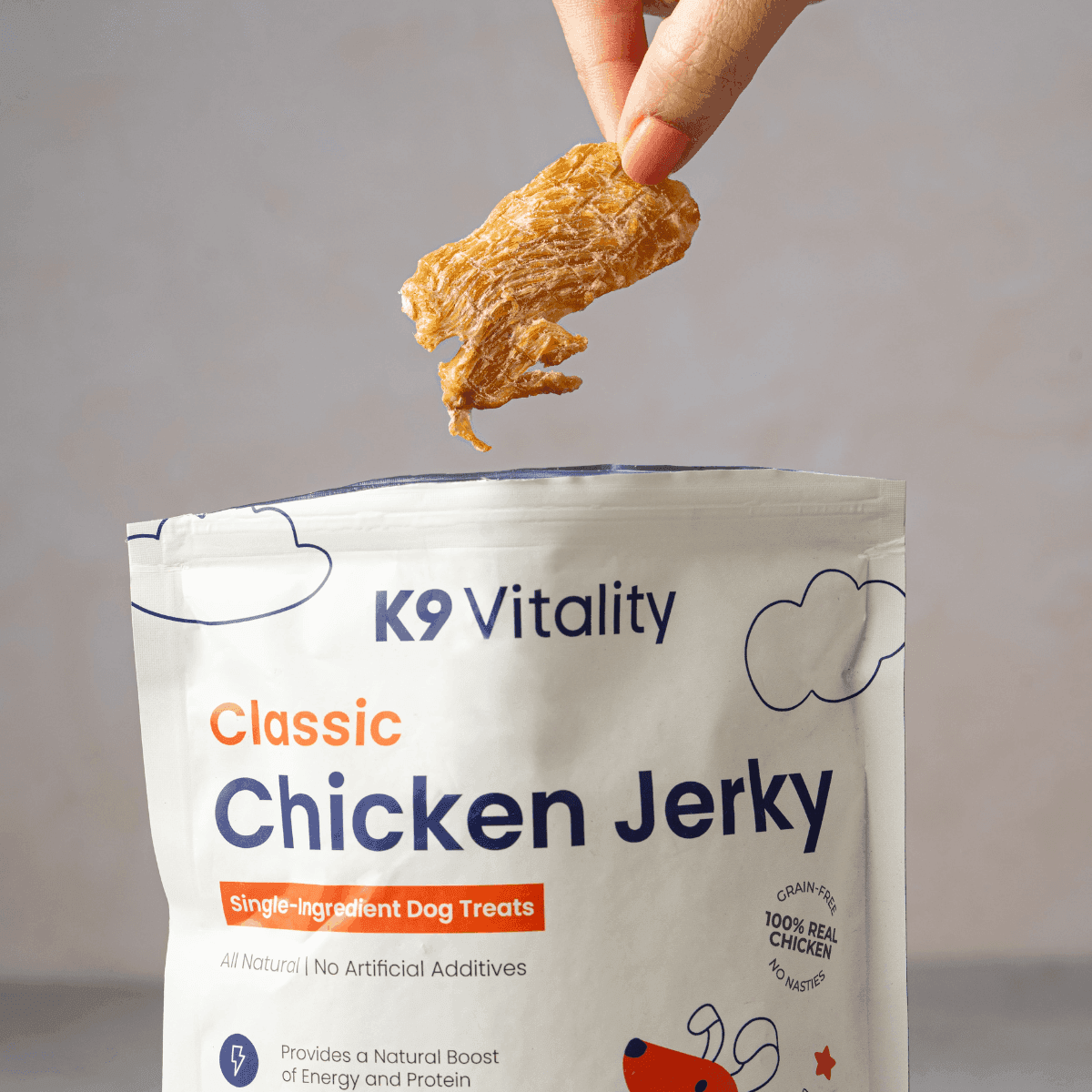 Classic Chicken Jerky for Dogs - 100 grams - K9 Vitality