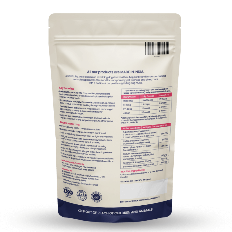 [Ultimate Saver Pack] Dental & Oral Health Supplement for Dogs - 480 grams