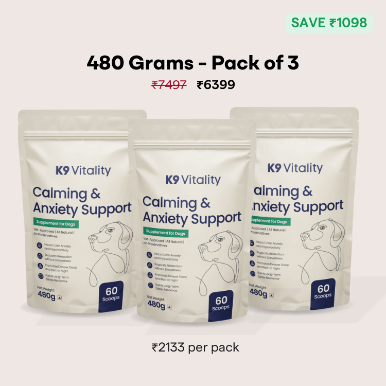 Pack of K9 Vitality Calming & Anxiety Support supplement for dogs