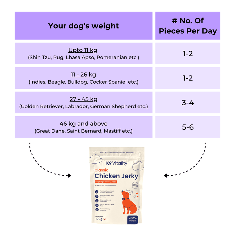 Classic Chicken Jerky for Dogs - 100 grams - K9 Vitality